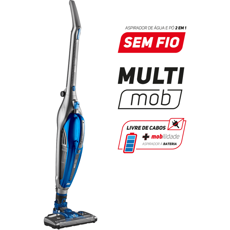 Aspirador de Pó e Água Vertical Sem Fio WAP Multi Mob 2 em 1