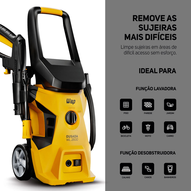 Desobstruidora de Alta Pressão 1500W 1750PSI WAP Ousada WL 2600 Ultra