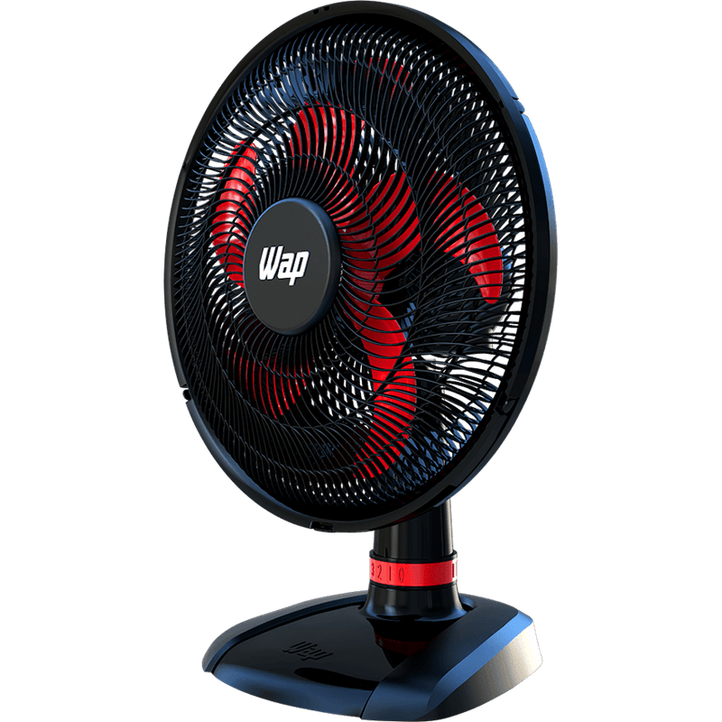 Ventilador 50 cm 5 Pás WAP Rajada Turbo W130 Mesa Vermelho