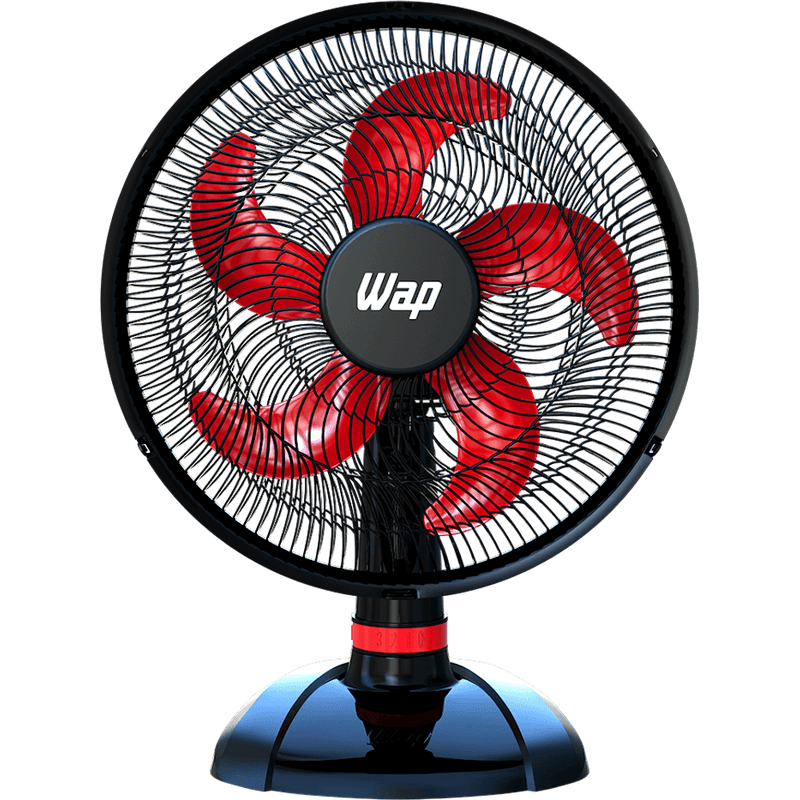 Ventilador 50 cm 5 Pás WAP Rajada Turbo W130 Mesa Vermelho